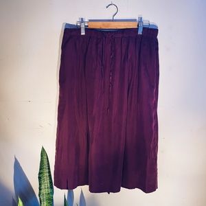 Madewell Silk Drawstring Midi Skirt